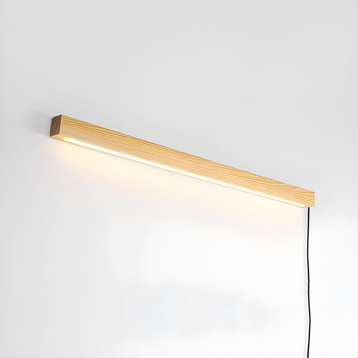 Minimalistische lineare LED-Holz-Wandleuchte zum Einstecken | Ventumra