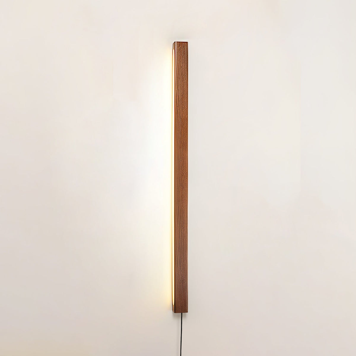 Minimalistische lineare LED-Holz-Wandleuchte zum Einstecken | Ventumra