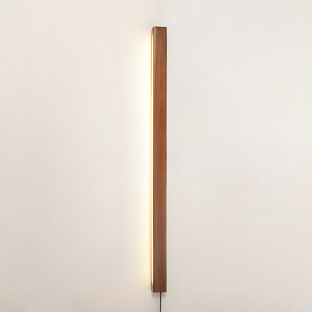 Minimalistische lineare LED-Holz-Wandleuchte zum Einstecken | Ventumra