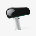 Vestra Marble Table Lamp With Enamelled Metal Reflector And Carrara Base