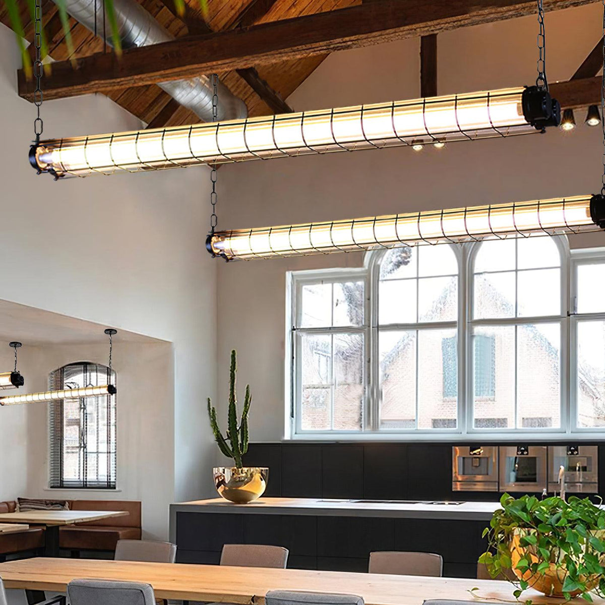 Arsorisra industriële lineaire hanglamp | ventumra