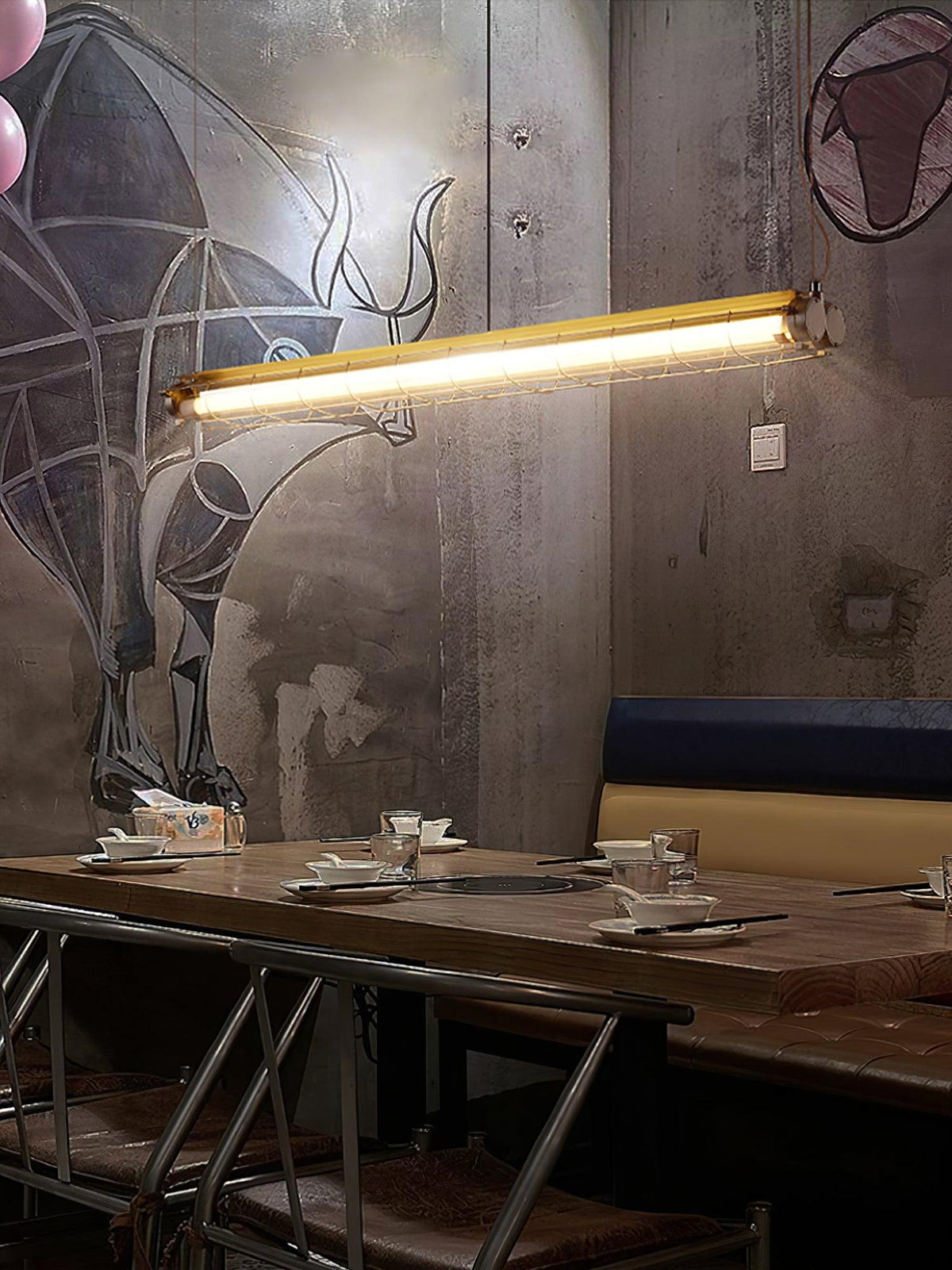 Arsorisra industriële lineaire hanglamp | ventumra