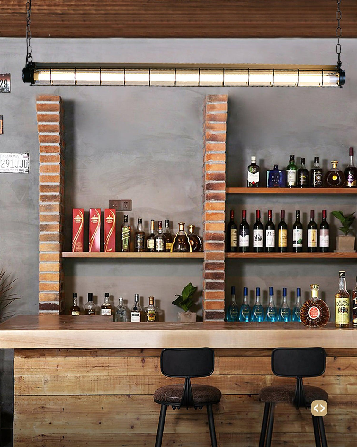 Arsorisra industriële lineaire hanglamp | ventumra