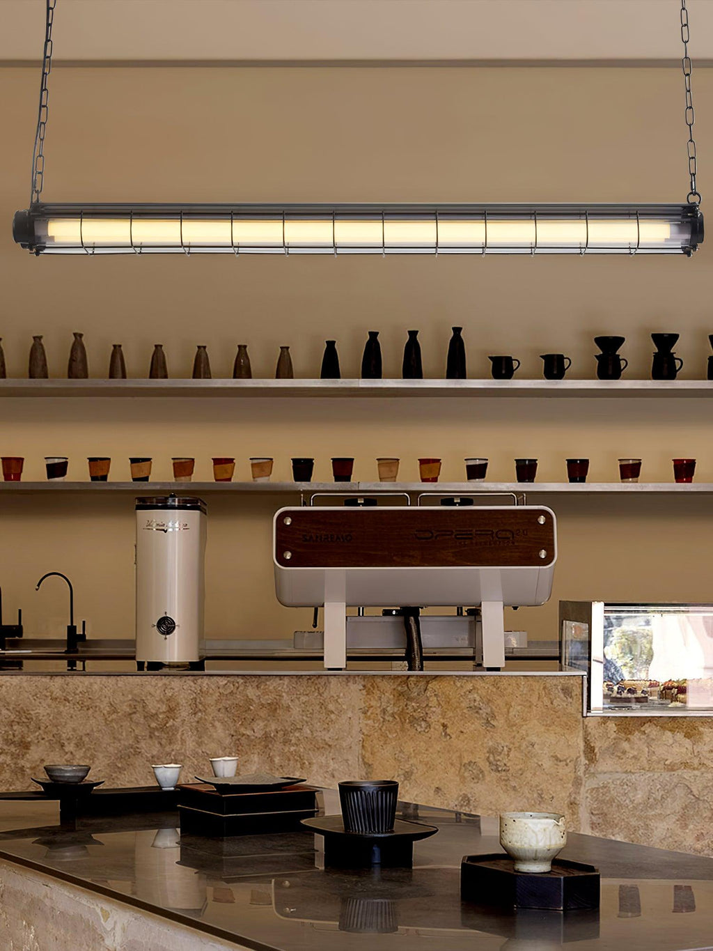 Arsorisra industriële lineaire hanglamp | ventumra