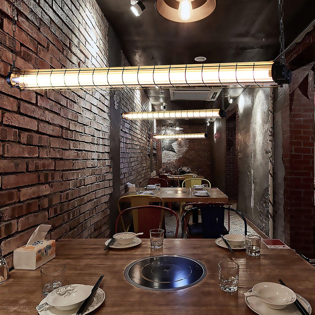 Arsorisra industriële lineaire hanglamp | ventumra