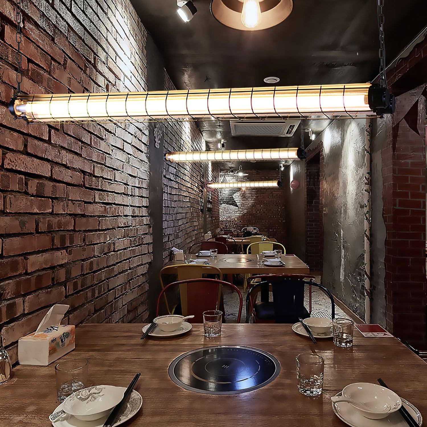 Arsorisra industriële lineaire hanglamp | ventumra