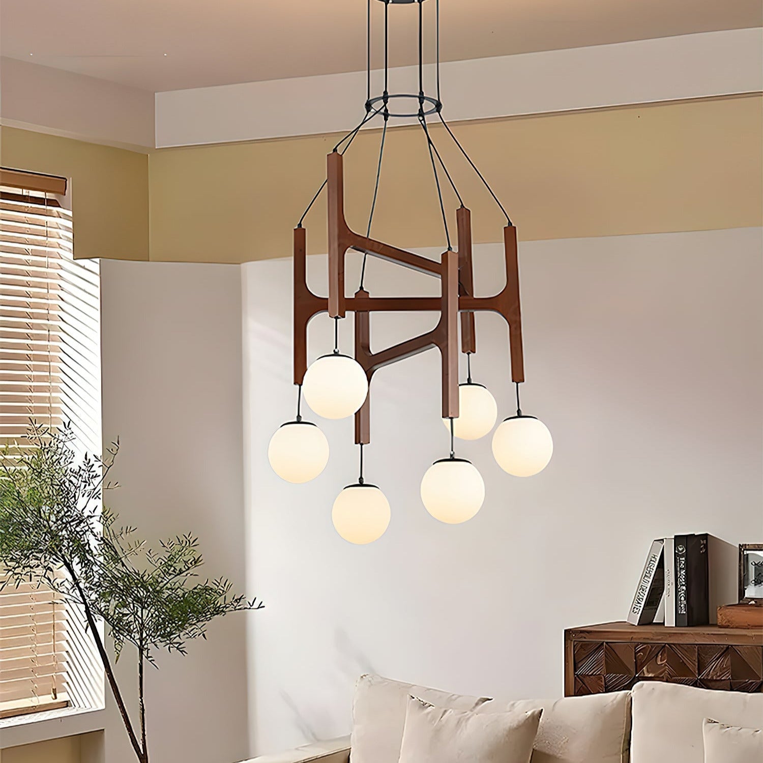 Terra Chandelier Geometric Wood | ventumra