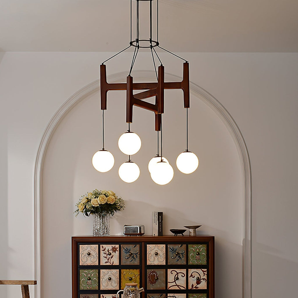 Terra Chandelier Geometric Wood | ventumra