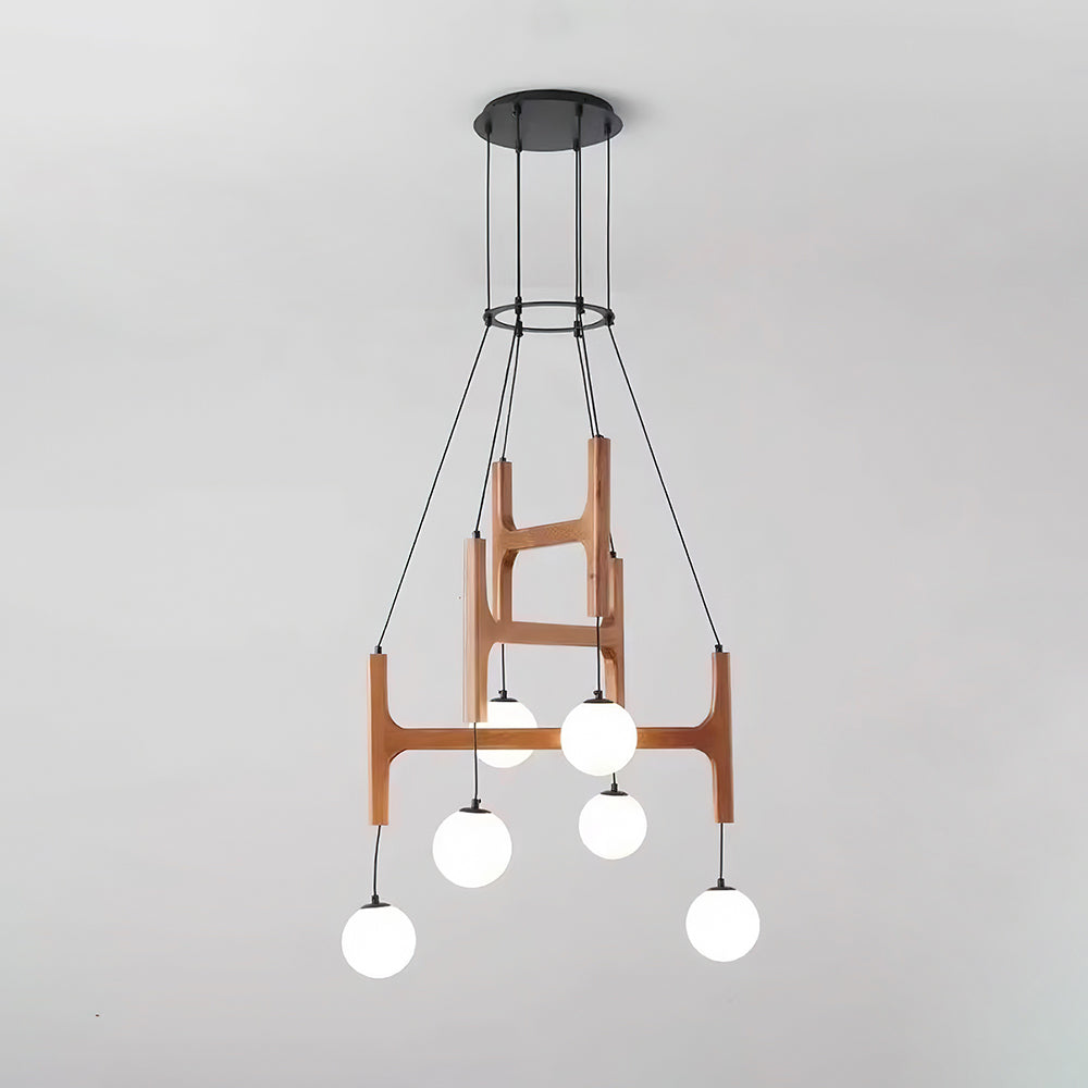 Terra Chandelier Geometric Wood | ventumra