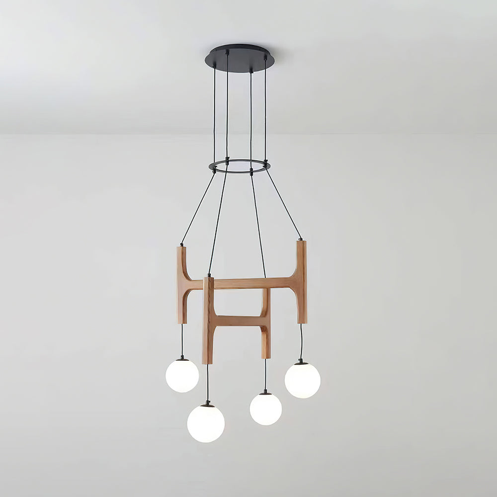 Terra Chandelier Geometric Wood | ventumra