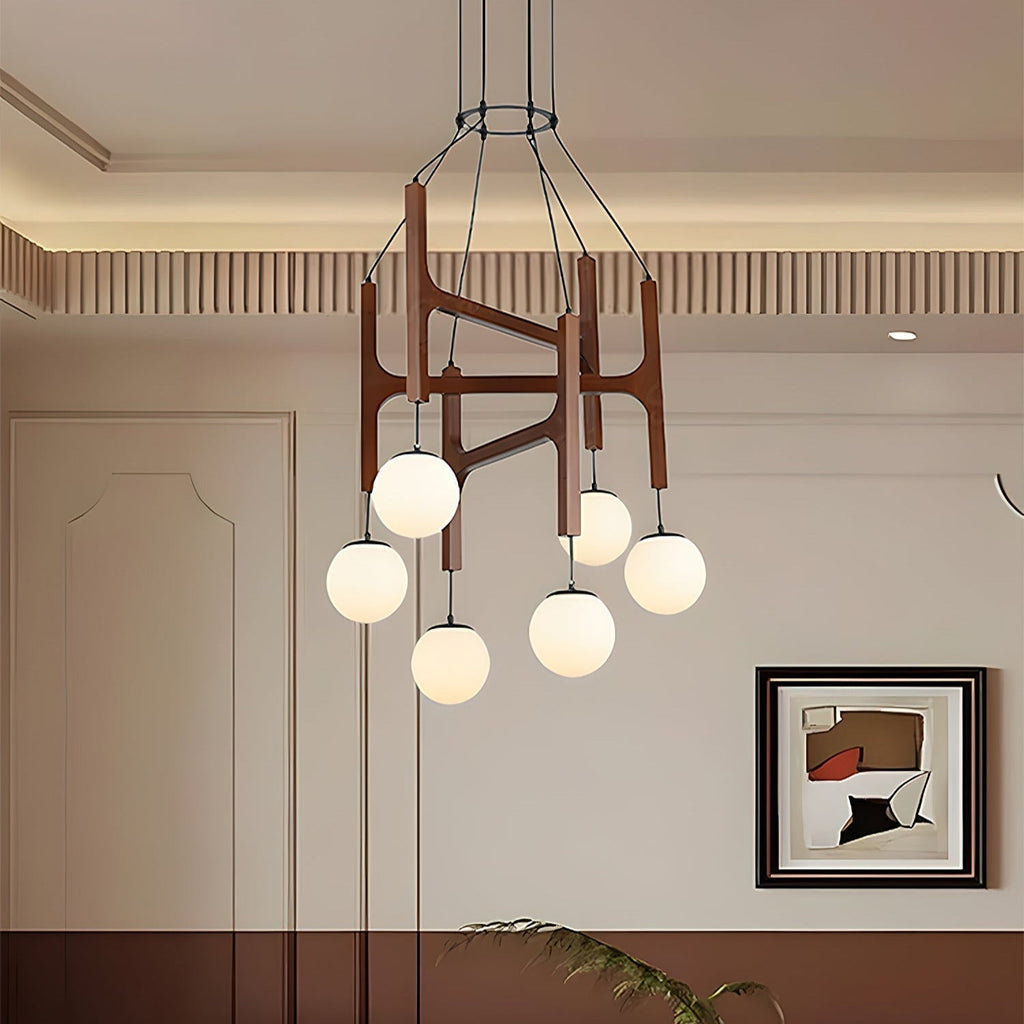 Terra Chandelier Geometric Wood | ventumra