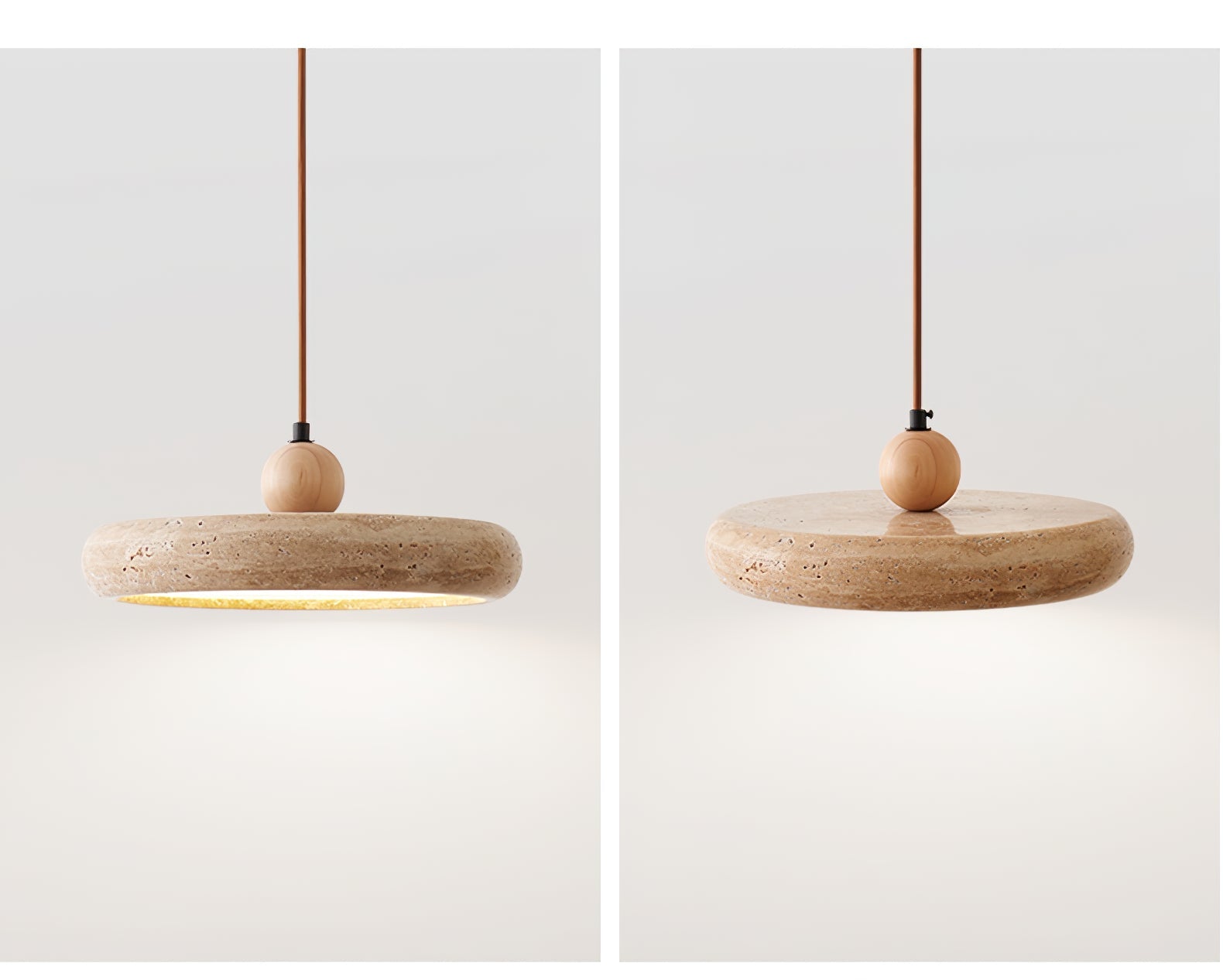 Zesolor Minimalist Travertine Pendant Light | ventumra