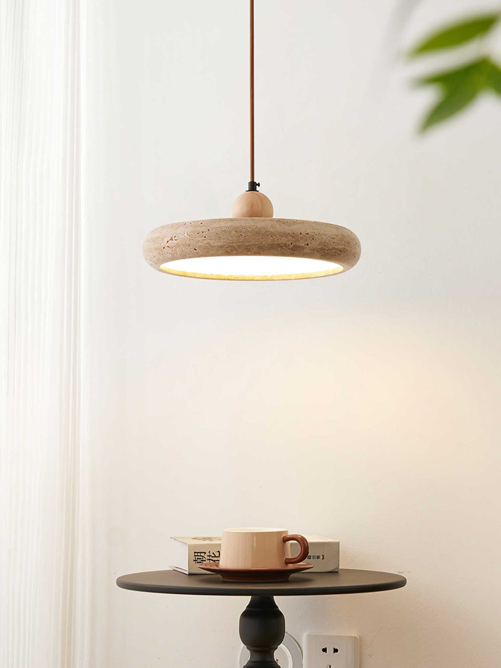 Zesolor Minimalist Travertine Pendant Light | ventumra