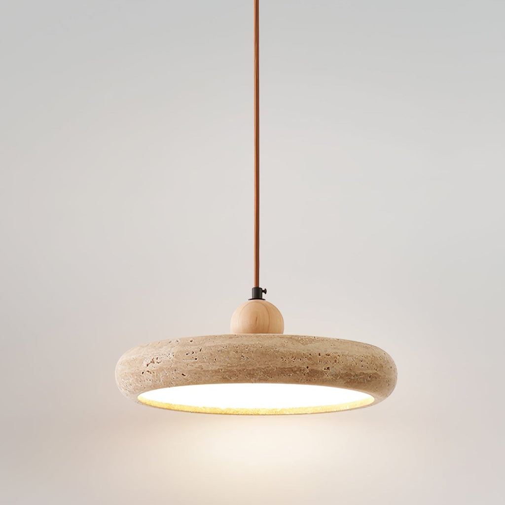 Zesolor Minimalist Travertine Pendant Light | ventumra