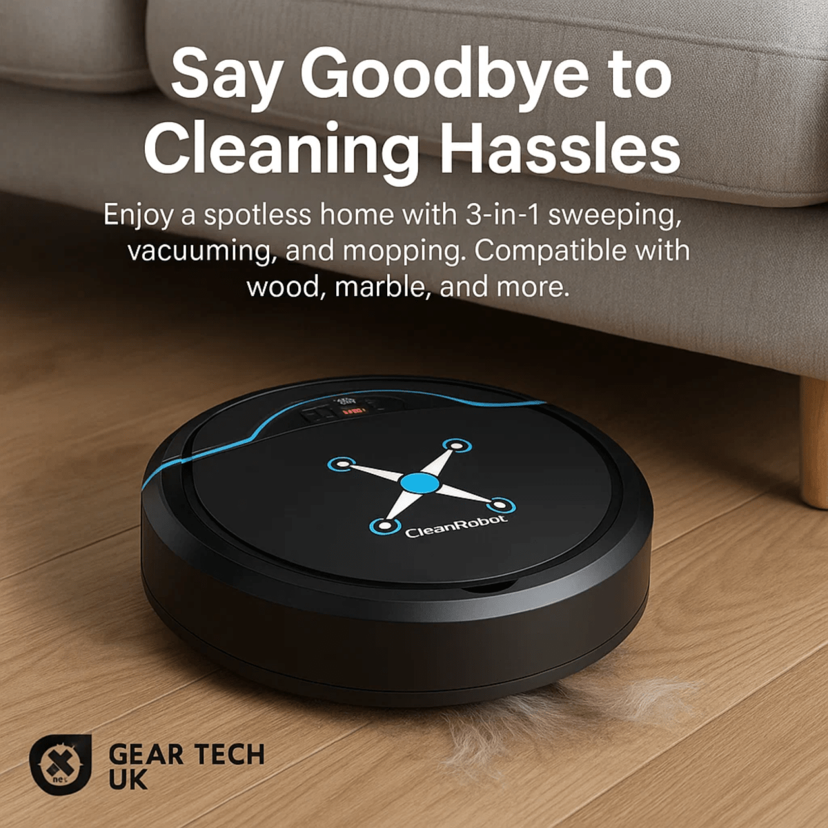 Aspirateur robot intelligent NovaSweep — Navigation intelligente et fonction de lavage automatique