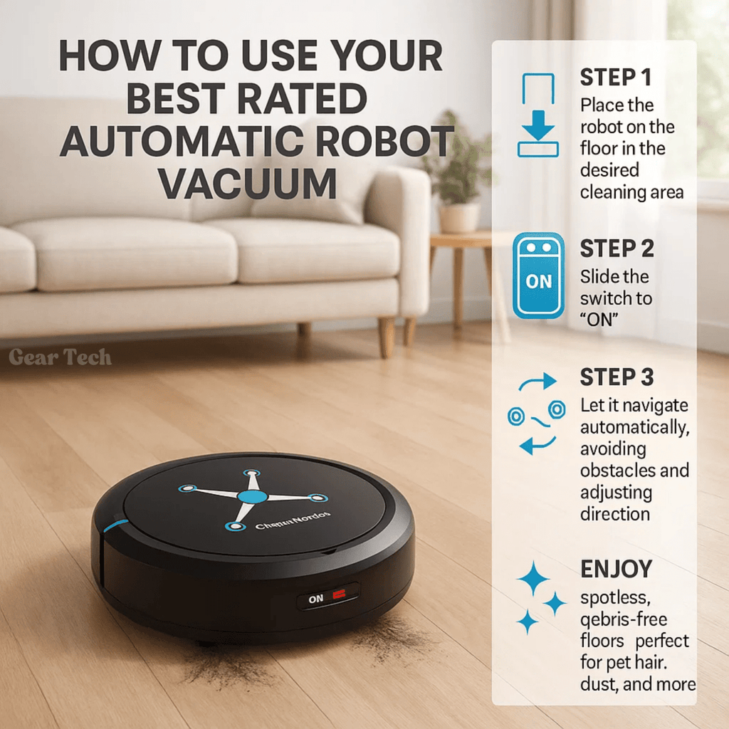Aspirateur robot intelligent NovaSweep — Navigation intelligente et fonction de lavage automatique