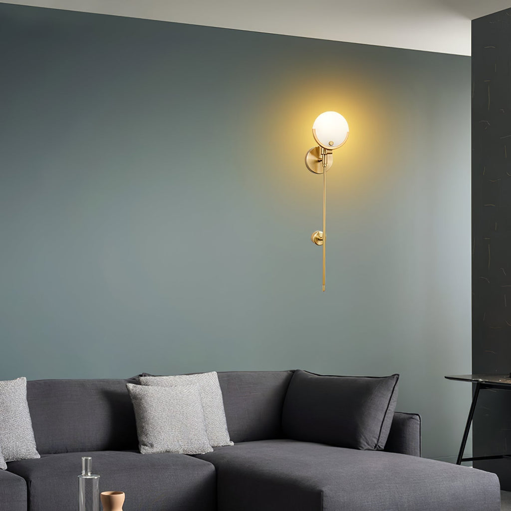 Bravi Brass Sconce Alabaster | ventumra