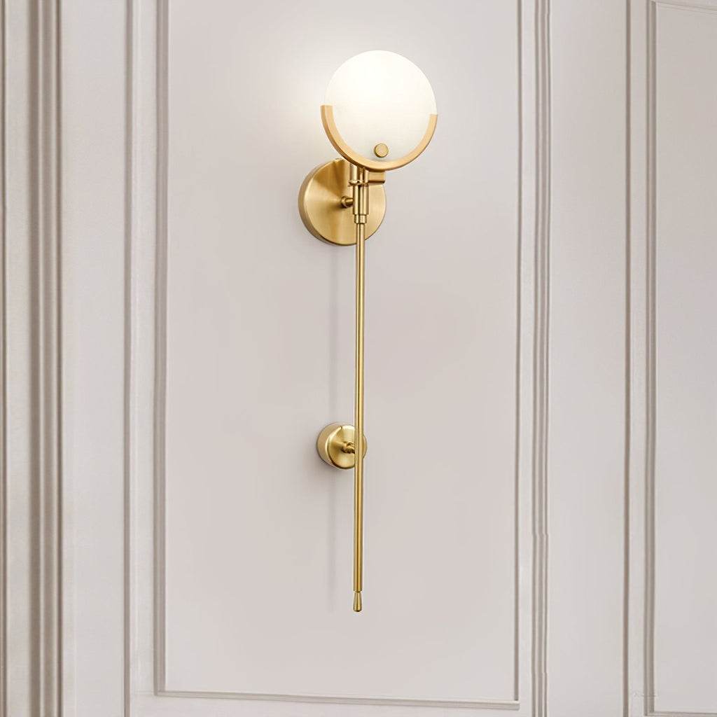 Bravi Brass Sconce Alabaster | ventumra