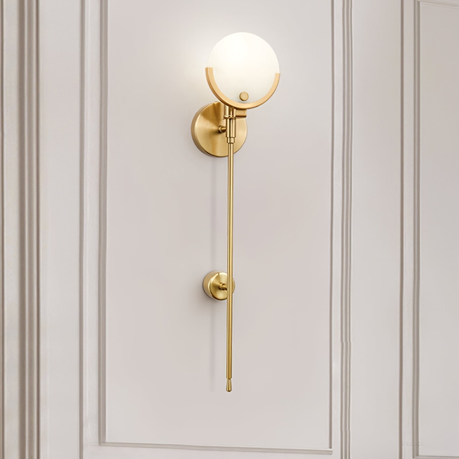 Bravi Brass Sconce Alabaster | ventumra