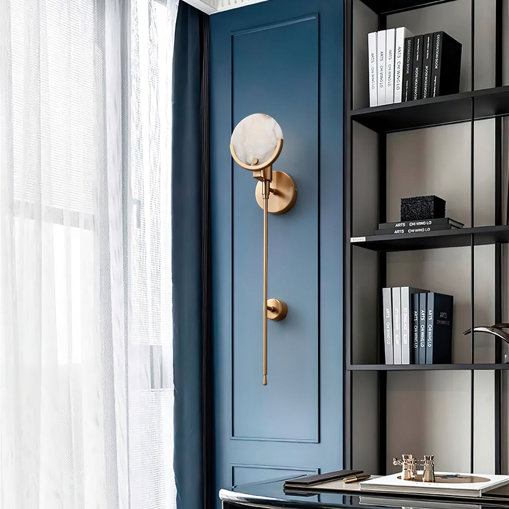 Bravi Brass Sconce Alabaster | ventumra