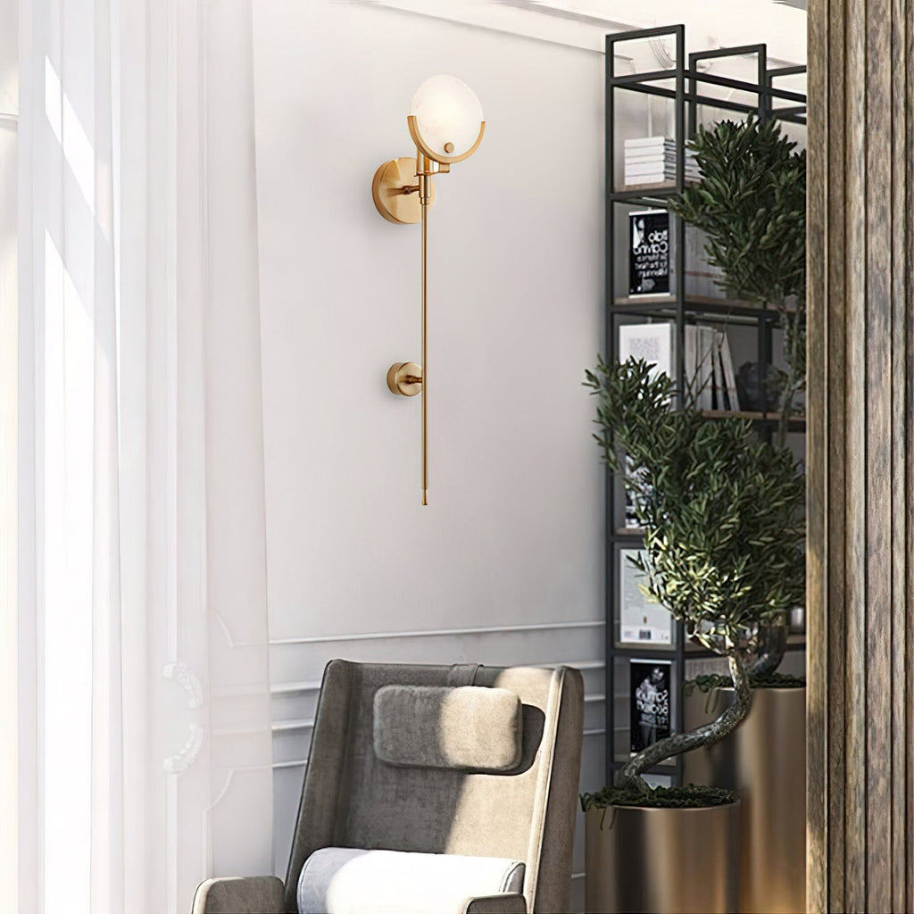 Bravi Brass Sconce Alabaster | ventumra