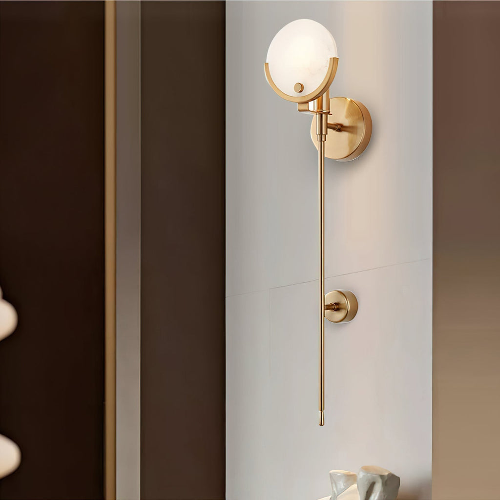 Bravi Brass Sconce Alabaster | ventumra