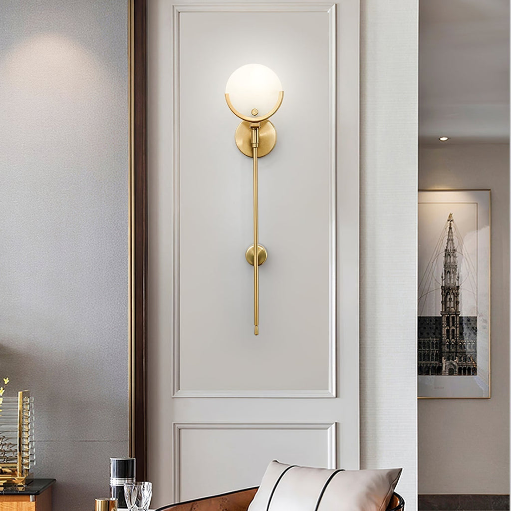 Bravi Brass Sconce Alabaster | ventumra