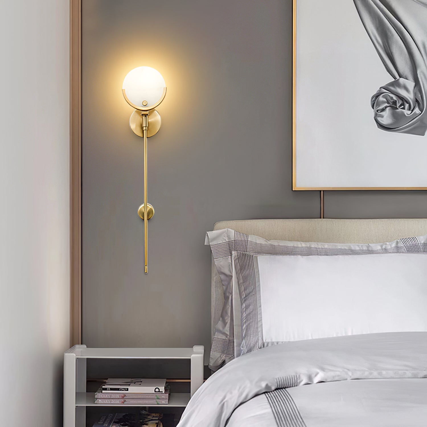 Bravi Brass Sconce Alabaster | ventumra