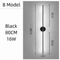 Noir Tube Wall Lamp in Black Metal for Modern Living