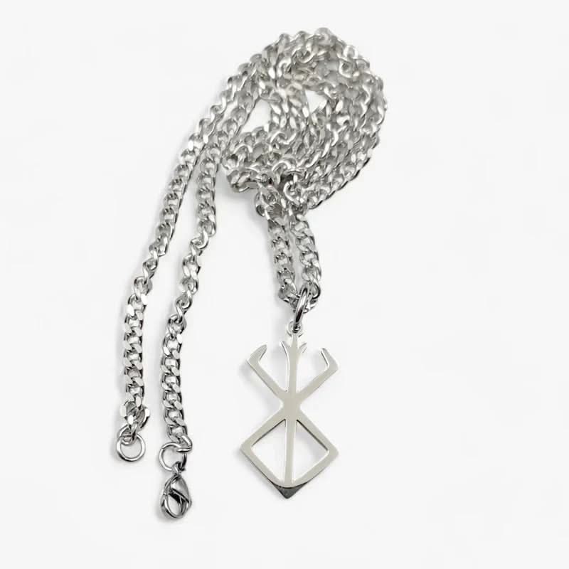 MythForge Berserker Rune Stainless Steel Pendant — 316L Grade, Geometric Carving