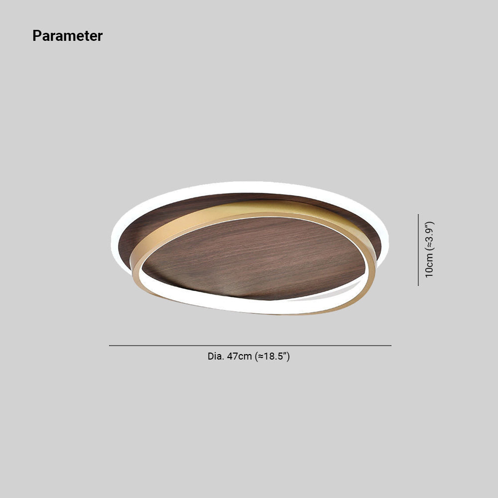 Arisha Modern Rund Dimmable Ceiling Light Gold Metal Bedroom | ventumra