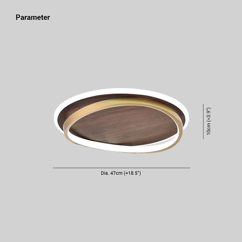 Arisha Modern Rund Dimmable Ceiling Light Gold Metal Bedroom | ventumra