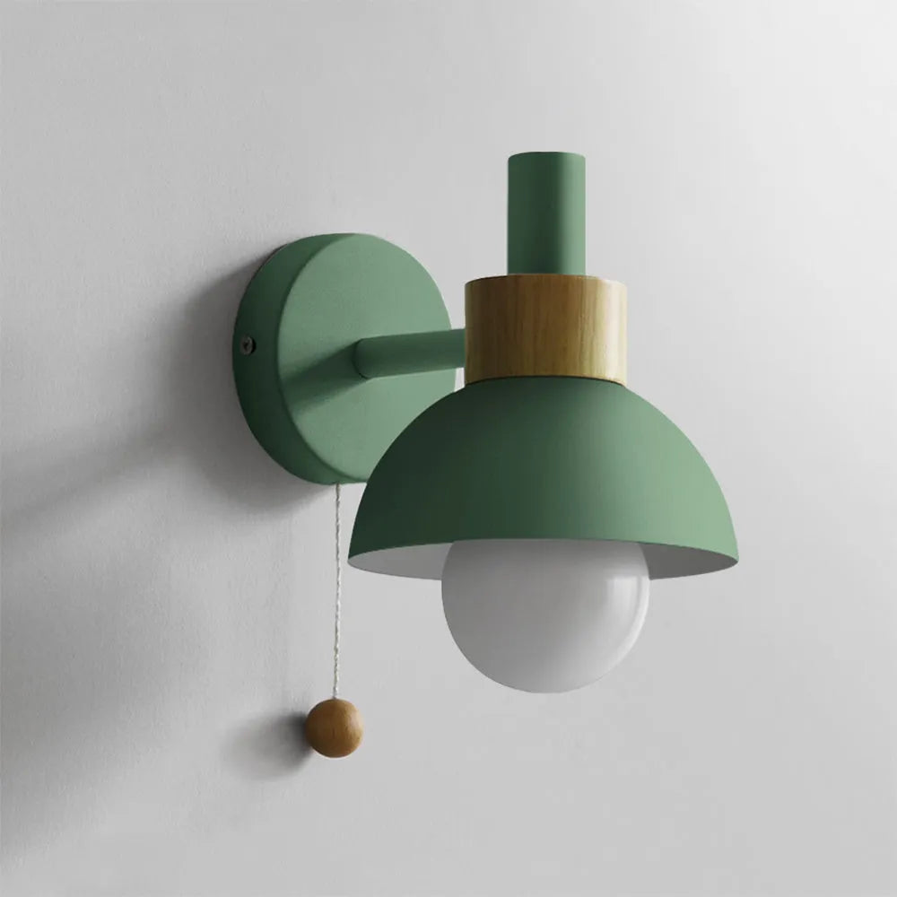 Valentina Modern LED Wall Lamp Metal Glass Bedroom White/Yellow/Pink/Green | ventumra