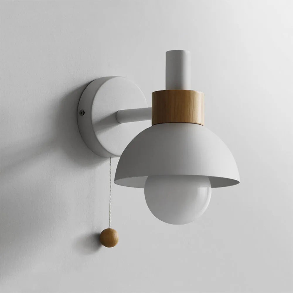 Valentina Modern LED Wall Lamp Metal Glass Bedroom White/Yellow/Pink/Green | ventumra
