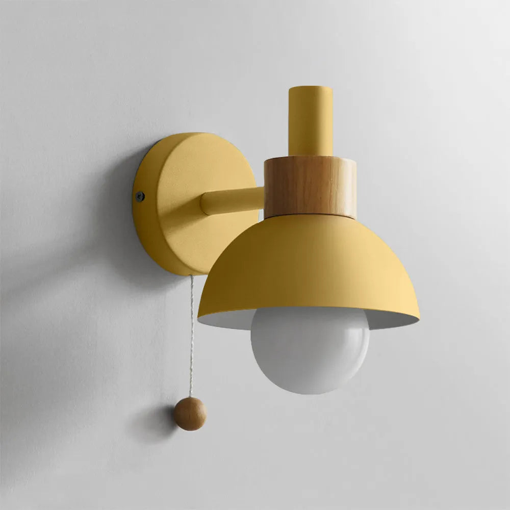 Valentina Modern LED Wall Lamp Metal Glass Bedroom White/Yellow/Pink/Green | ventumra