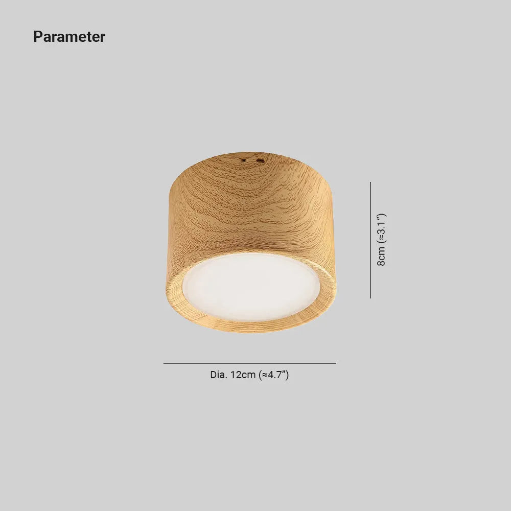 Arisha Modern Round Flush Mount Ceiling Light, Wood/Black, Living Room | ventumra