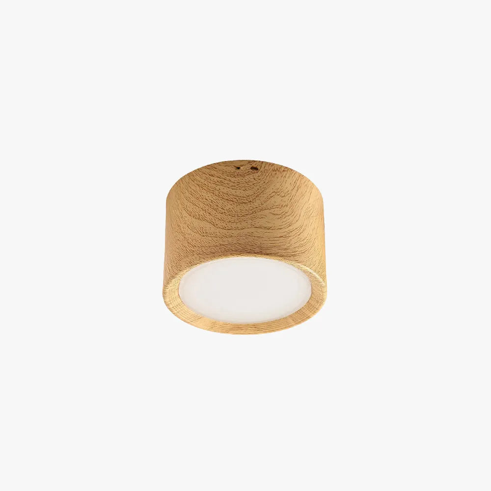 Arisha Modern Round Flush Mount Ceiling Light, Wood/Black, Living Room | ventumra