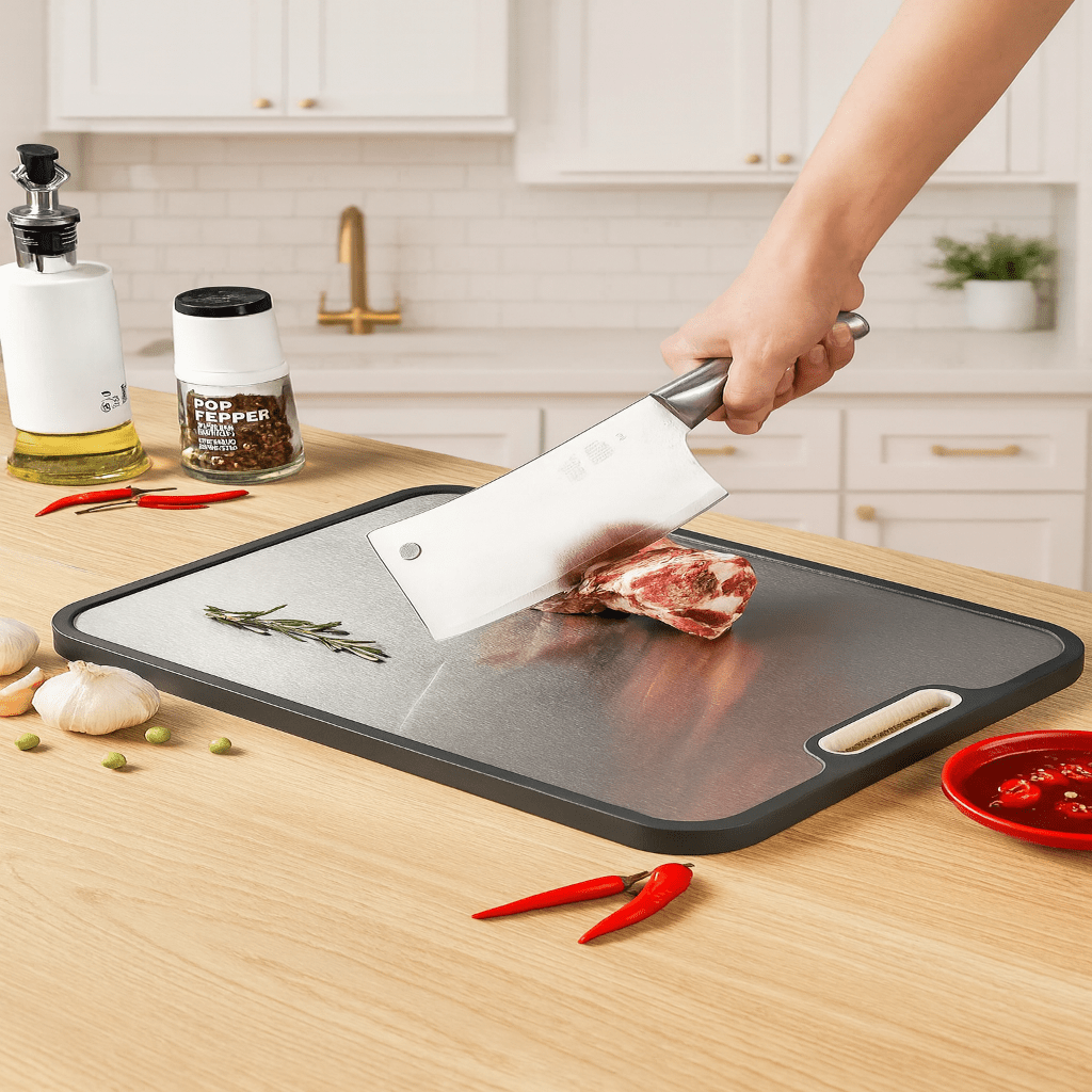 ApexForge Titan Double Sided Cutting Board — Non-Slip Textured Base