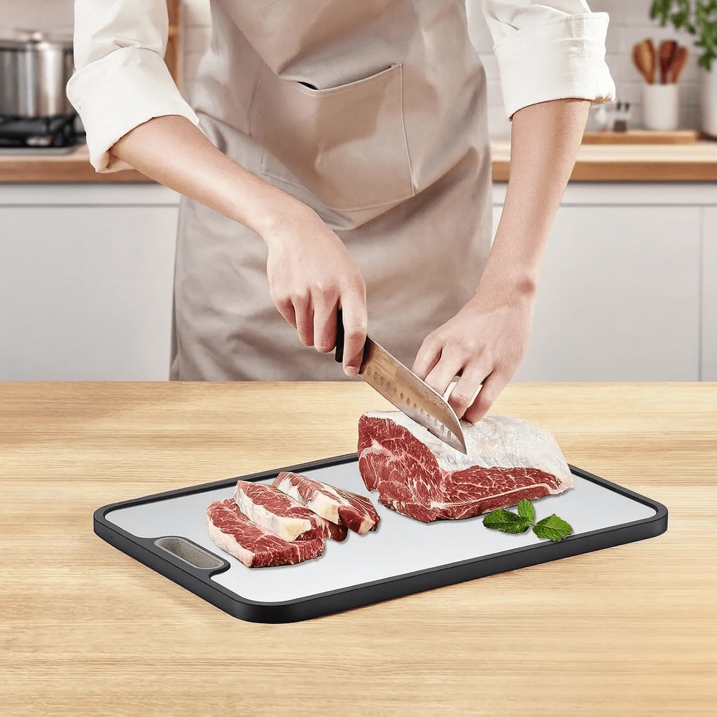 ApexForge Titan Double Sided Cutting Board — Non-Slip Textured Base