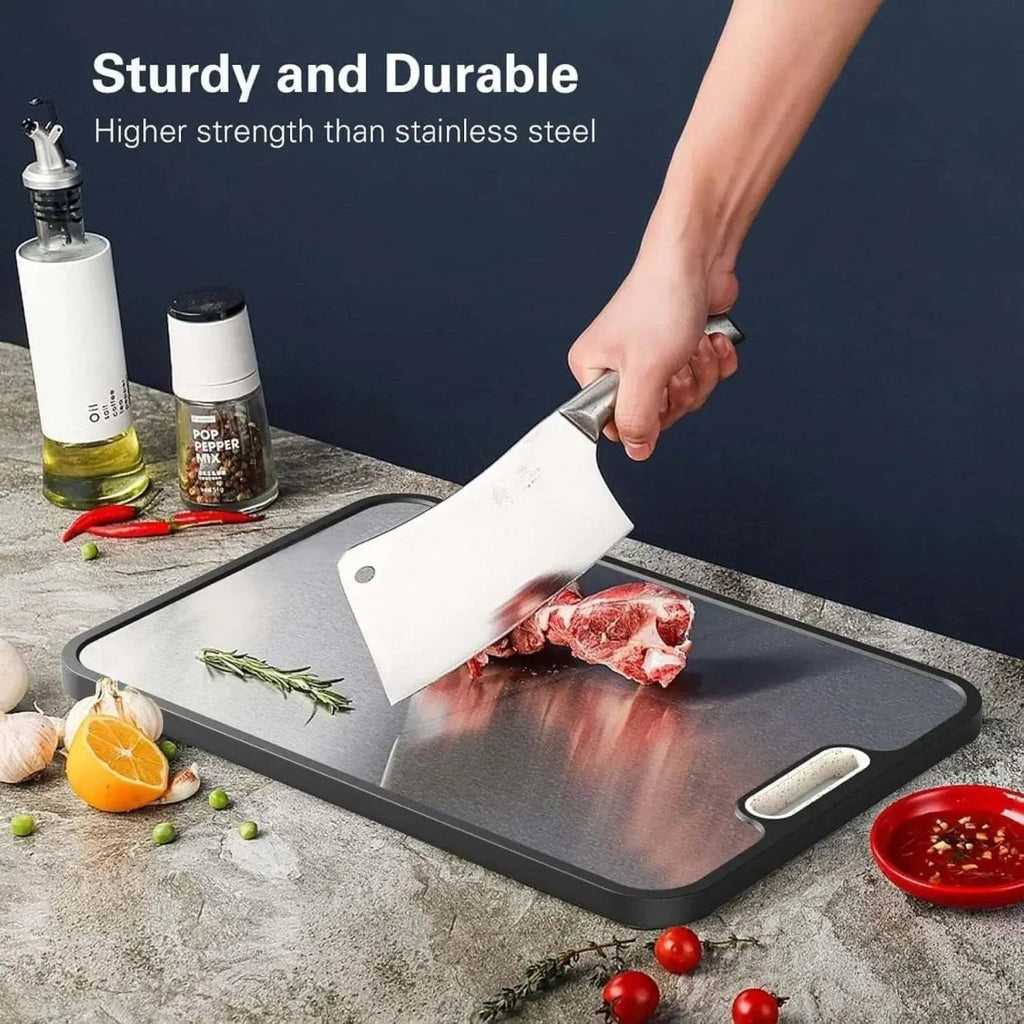 ApexForge Titan Double Sided Cutting Board — Non-Slip Textured Base
