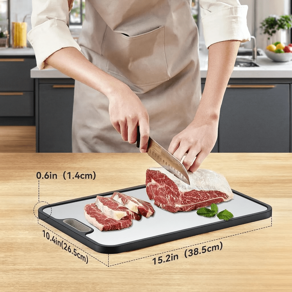 ApexForge Titan Double Sided Cutting Board — Non-Slip Textured Base