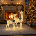 LumenHooves dekorative LED-Rentierfiguren — Weihnachtsskulpturen mit sanftem Leuchten