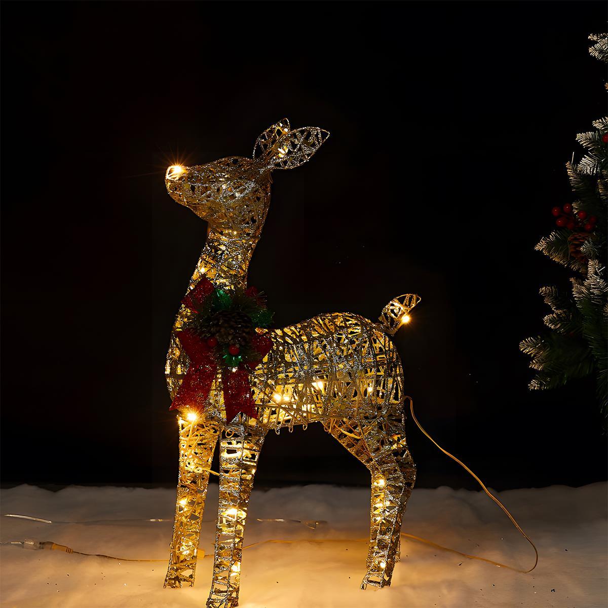 LumenHooves dekorative LED-Rentierfiguren — Weihnachtsskulpturen mit sanftem Leuchten