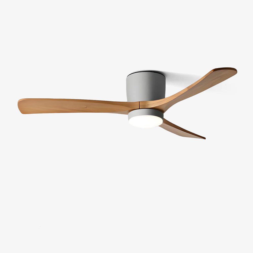 Nordora Modern LED Ceiling Fan — Sleek Wood Finish, Gentle Lighting