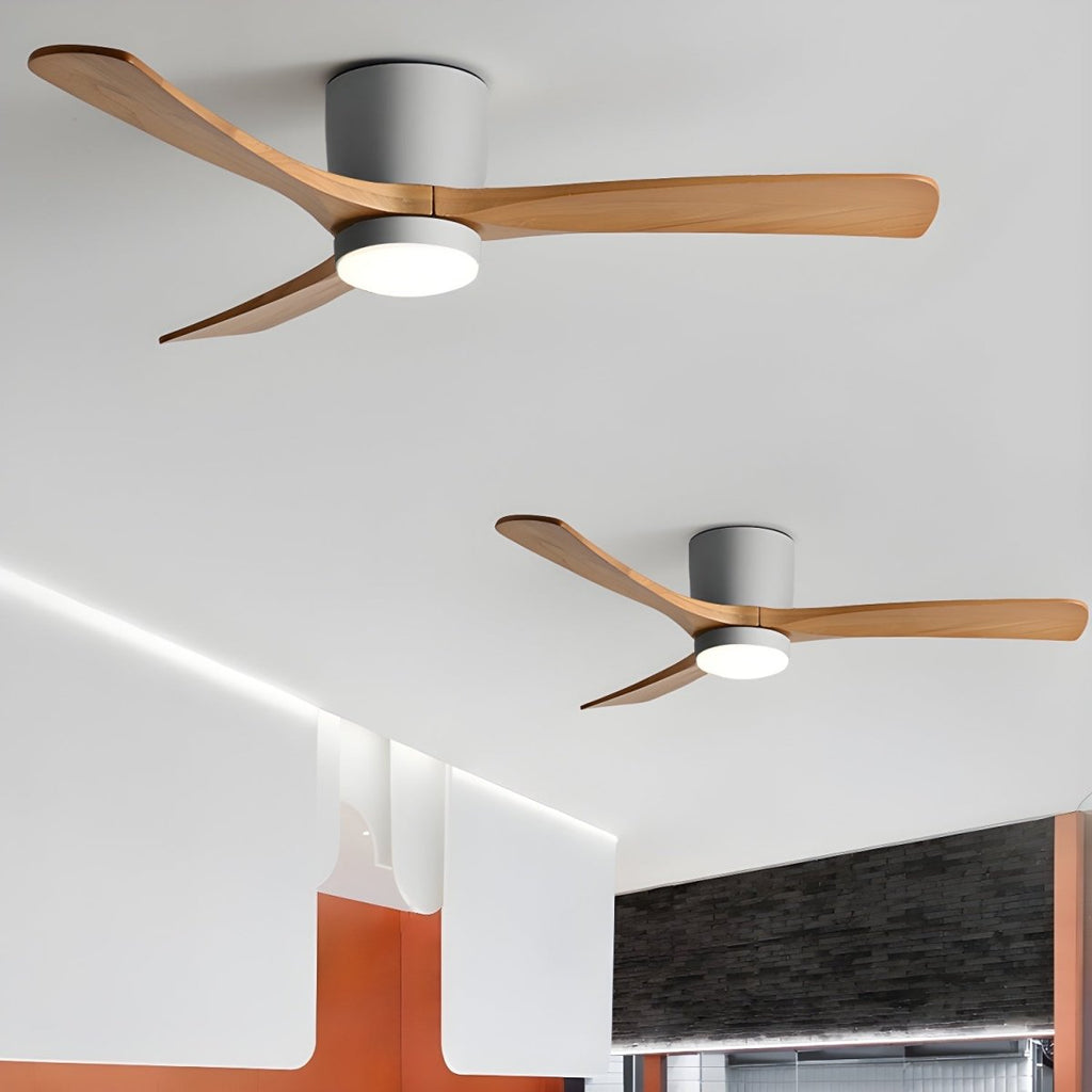 Nordora Modern LED Ceiling Fan — Sleek Wood Finish, Gentle Lighting