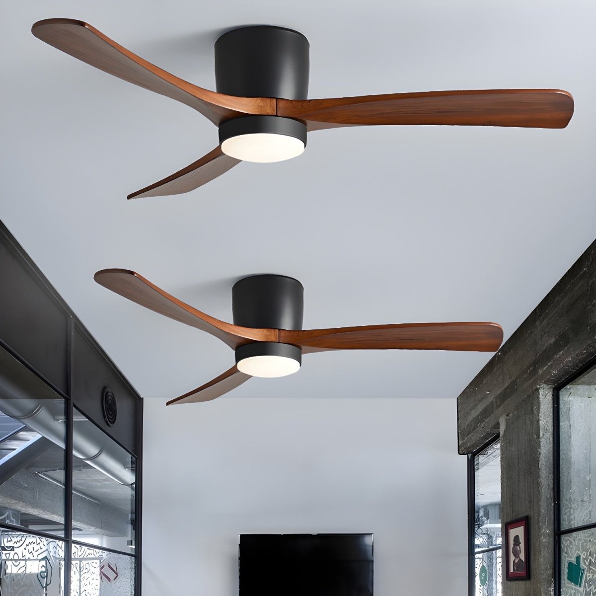 Nordora Modern LED Ceiling Fan — Sleek Wood Finish, Gentle Lighting
