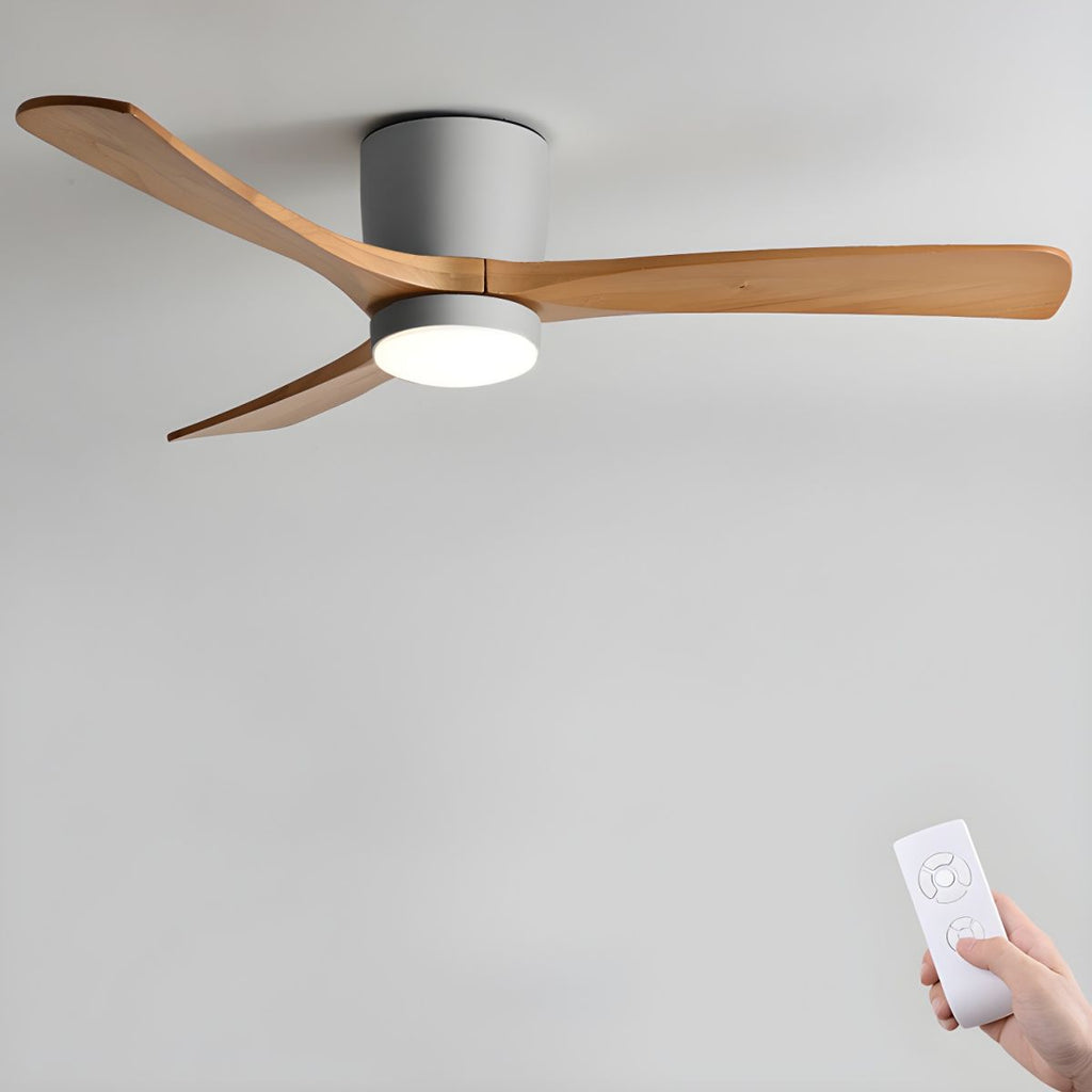 Nordora Modern LED Ceiling Fan — Sleek Wood Finish, Gentle Lighting