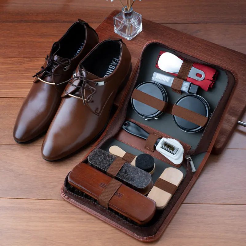 Set premium da 9 pezzi per la cura delle scarpe in pelle resistente Aurelium LeatherCare