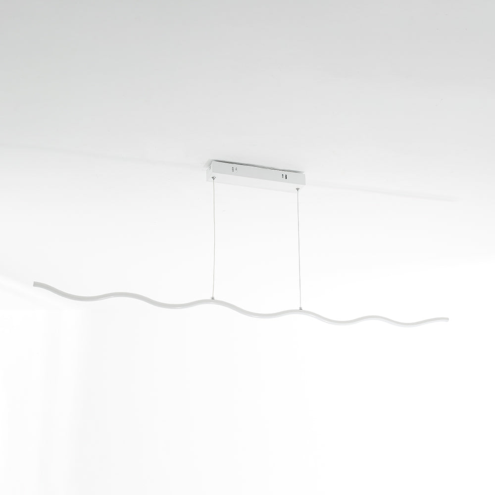 Arisha Wave Linear Pendant Light, Black/White | ventumra