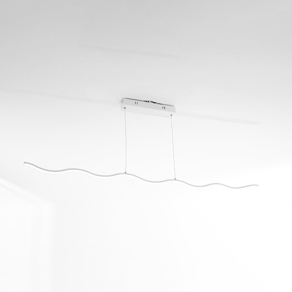 Arisha Wave Linear Pendant Light, Black/White | ventumra